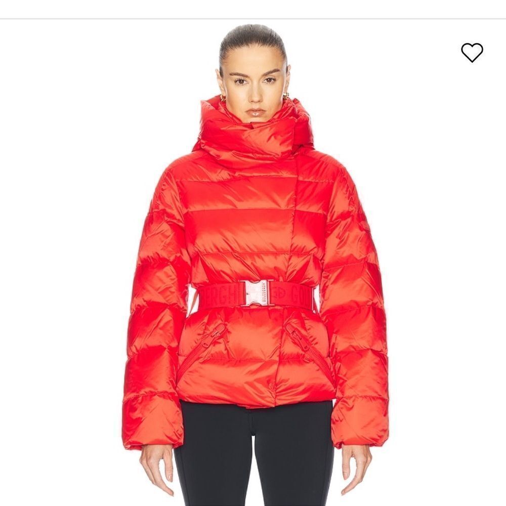 Goldbergh Bea Belted Ski Jacket Flame Red NWT US 8 Waterproof